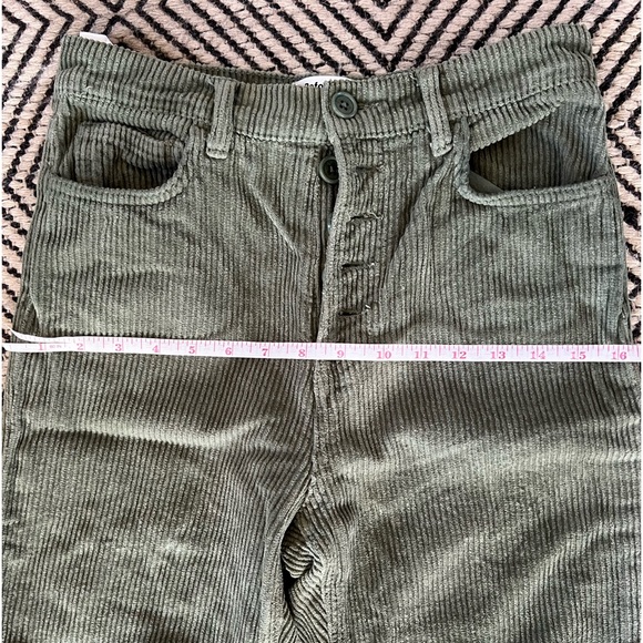 Cynthia Button Fly High Rise Straight Corduroy Pants - Picture 7 of 11